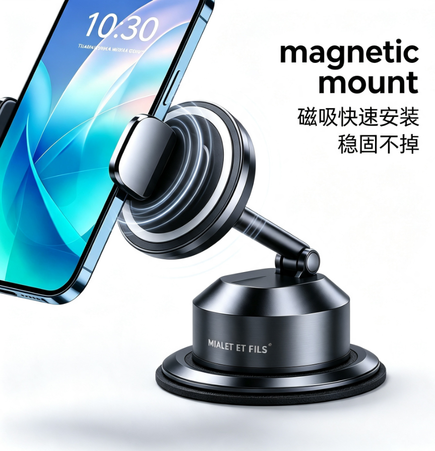 Support téléphone magnétique pour voiture