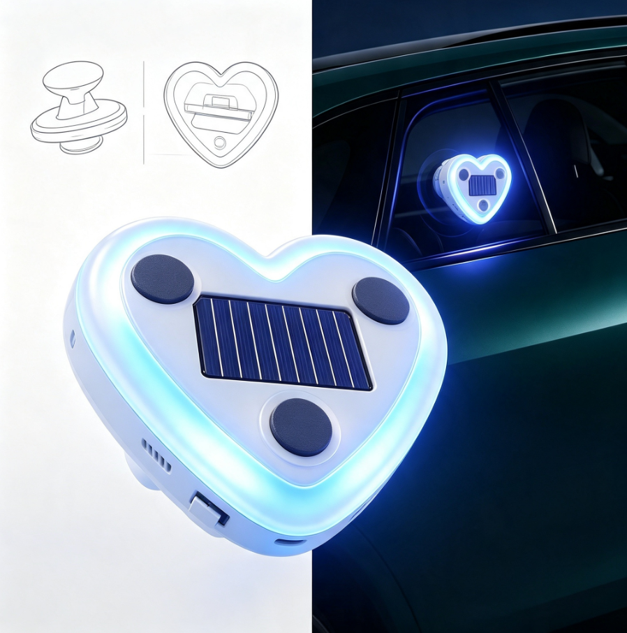 Lumière d’ambiance solaire pour voiture
