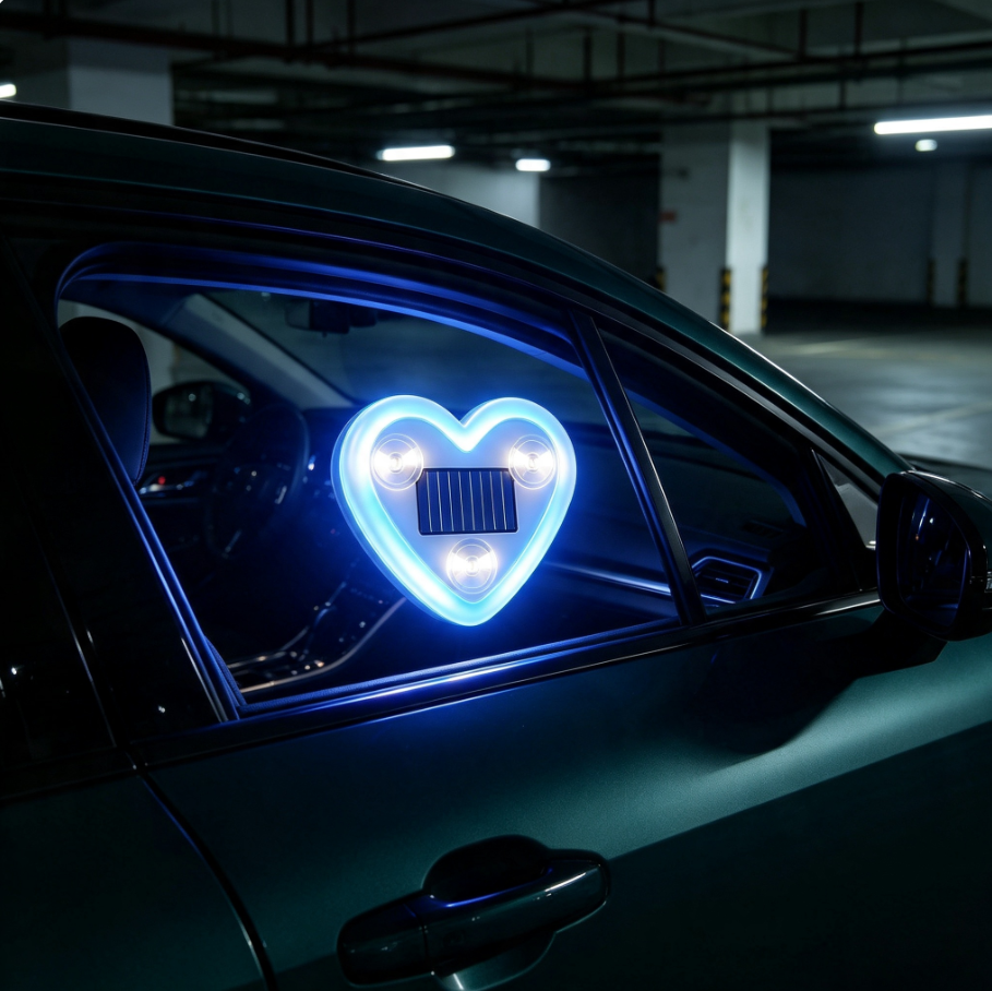 Lumière d’ambiance solaire pour voiture
