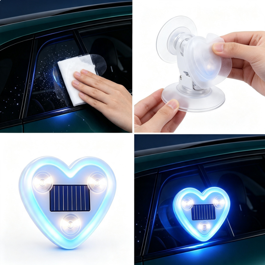 Lumière d’ambiance solaire pour voiture