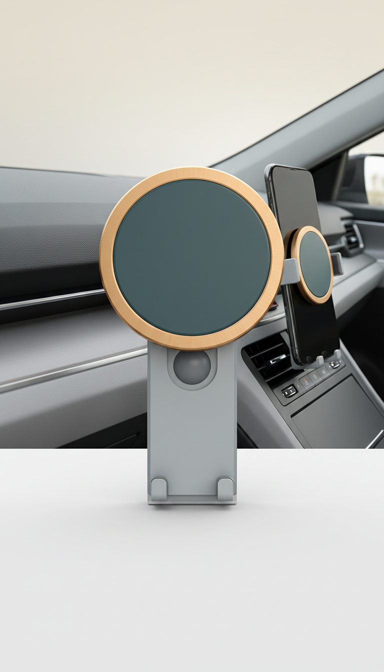 Support smartphone magnétique compact